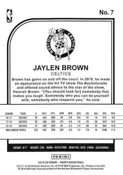Back of Jaylen Brown