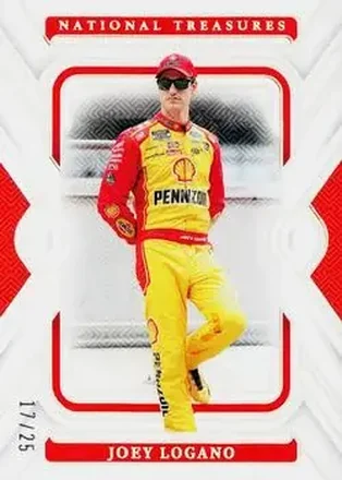 2025 Panini National Treasures - Holo Silver #8 - Joey Logano - Team Penske