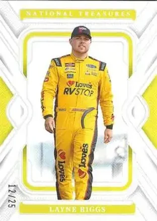 2025 Panini National Treasures - Holo Silver #26 - Layne Riggs - Front Row Motorsports