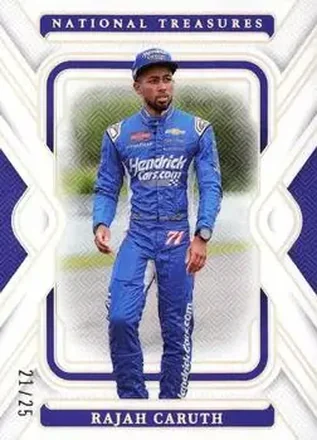 2025 Panini National Treasures - Holo Silver #27 - Rajah Caruth - Spire Motorsports