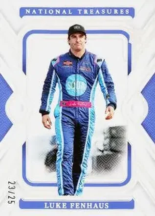 2025 Panini National Treasures - Holo Silver #38 - Luke Fenhaus - ThorSport Racing