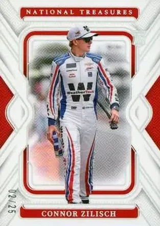 2025 Panini National Treasures - Holo Silver #40 - Connor Zilisch - JR Motorsports