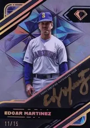 2025 Topps Diamond Icons - Black Polychromatink Autographs Base Gold Ink #BPA-EM - Edgar Martinez - Seattle Mariners