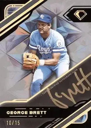 2025 Topps Diamond Icons - Black Polychromatink Autographs Base Gold Ink #BPA-GB - George Brett - Kansas City Royals