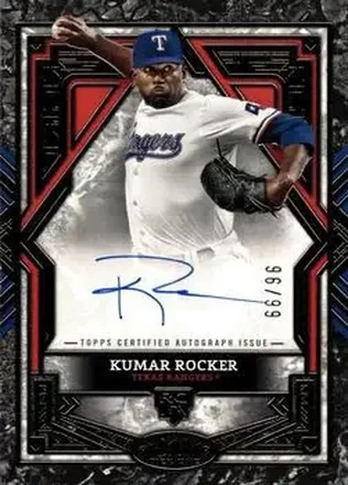 2025 Topps Tier One - Base Tier 3 Autographs #BA-KR - Kumar Rocker - Texas Rangers