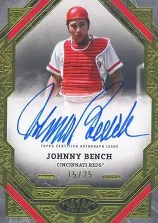 2025 Topps Tier One - Tier One Autographs #T1A-JBE - Johnny Bench - Cincinnati Reds