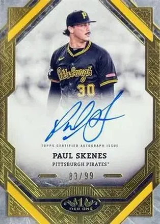 2025 Topps Tier One - Tier One Autographs #T1A-PS - Paul Skenes - Pittsburgh Pirates