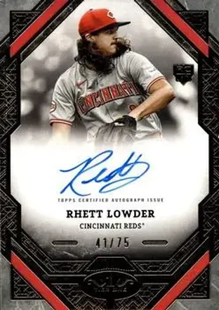 2025 Topps Tier One - Tier One Autographs #T1A-RL - Rhett Lowder - Cincinnati Reds