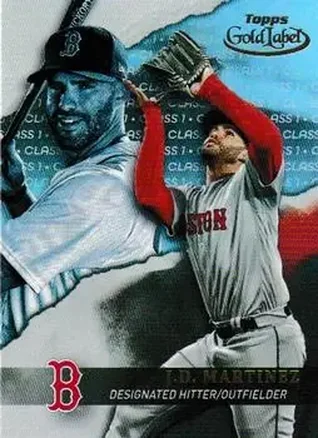 2020 Topps Gold Label #14 - J.D. Martinez - Boston Red Sox