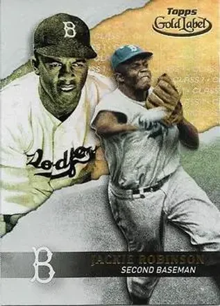 2020 Topps Gold Label #16 - Jackie Robinson - Brooklyn Dodgers
