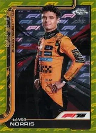 2025 Topps Chrome Logofractor Edition Formula 1 - Yellow #5 - Lando Norris - McLaren F1