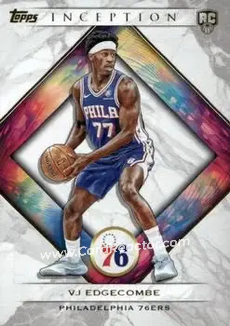 2025-26 Topps Inception #50 - VJ Edgecombe - Philadelphia 76ers - Front 2025-26 Topps Inception #50 - VJ Edgecombe - Philadelphia 76ers - Front