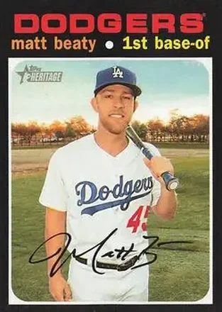 2020 Topps Heritage #14 - Matt Beaty - Los Angeles Dodgers