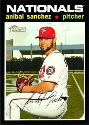 2020 Topps Heritage #15 - Anibal Sanchez - Washington Nationals