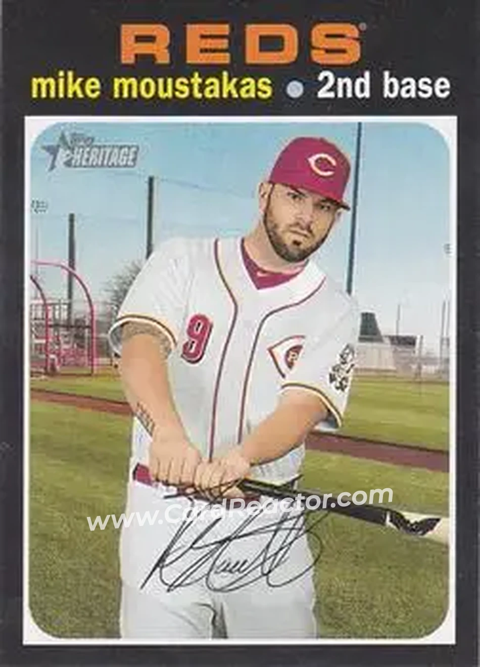 2020 Topps Heritage #24 - Mike Moustakas - Cincinnati Reds - Front