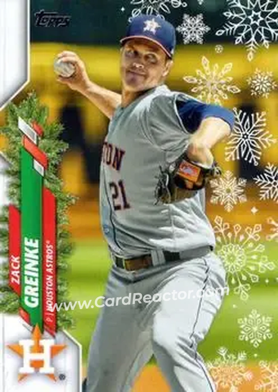 2020 Topps Holiday #HW10 - Zack Greinke - Houston Astros - Front