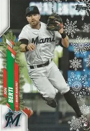 2020 Topps Holiday #HW12 - Jon Berti - Miami Marlins