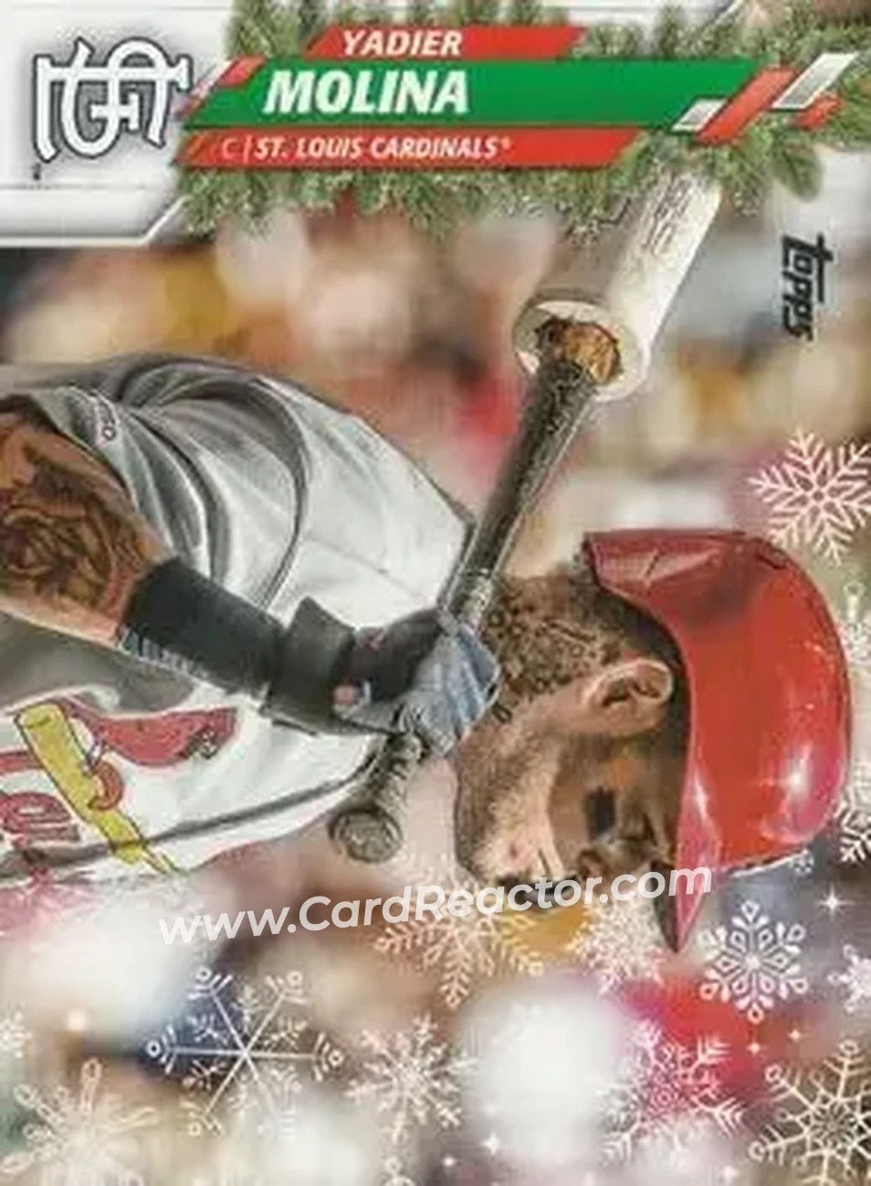 2020 Topps Holiday #HW23 - Yadier Molina - St. Louis Cardinals - Front