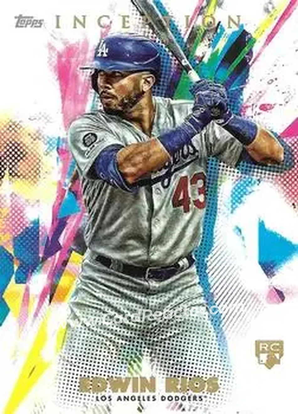 2020 Topps Inception #14 - Edwin Rios - Los Angeles Dodgers - Front 2020 Topps Inception #14 - Edwin Rios - Los Angeles Dodgers - Front