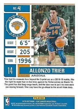 Back of Allonzo Trier