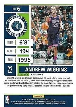 Back of Andrew Wiggins