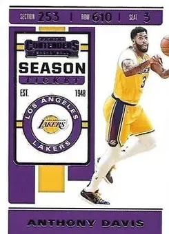 2019-20 Panini Contenders #7 - Anthony Davis - Los Angeles Lakers
