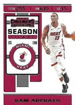 2019-20 Panini Contenders #8 - Bam Adebayo - Miami Heat