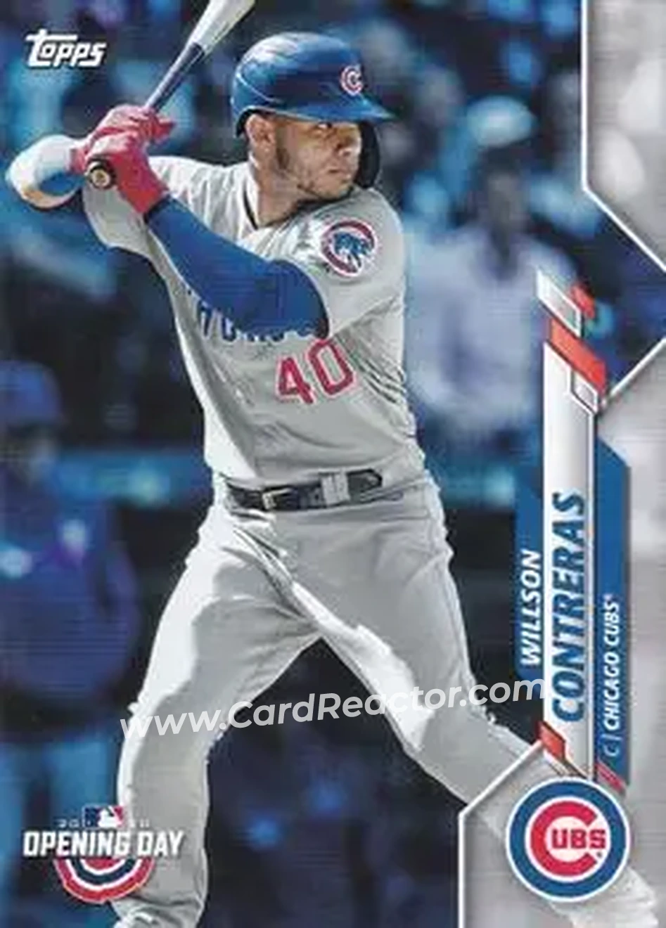 2020 Topps Opening Day #24a - Willson Contreras - Chicago Cubs - Front