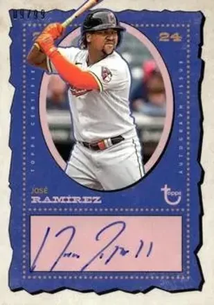 2024 Topps Brooklyn Collection - Autographs #AC-JR - José Ramírez - Cleveland Guardians