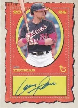 2024 Topps Brooklyn Collection - Autographs #AC-LT - Lane Thomas - Washington Nationals