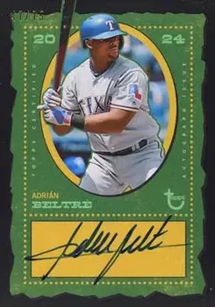 2024 Topps Brooklyn Collection - Autographs Black #AC-AB - Adrian Beltré - Texas Rangers