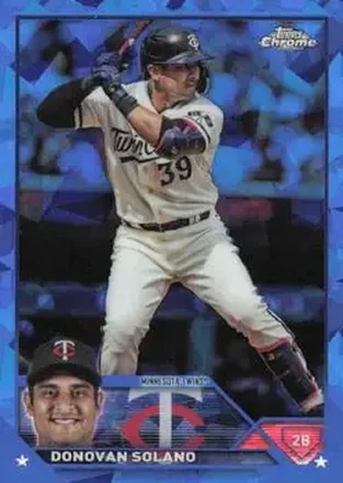 2023 Topps Chrome Update Sapphire Edition #USCS106 - Donovan Solano - Minnesota Twins