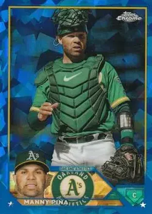 2023 Topps Chrome Update Sapphire Edition #USCS127 - Manny Pina - Oakland Athletics