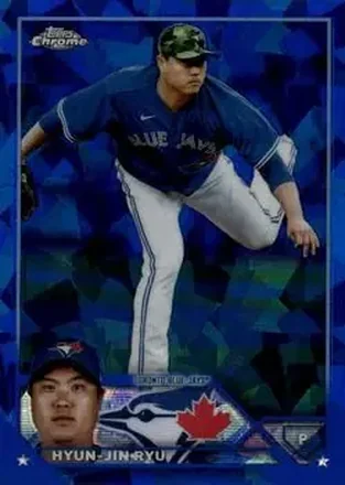 2023 Topps Chrome Update Sapphire Edition #USCS128 - Hyun-Jin Ryu - Toronto Blue Jays