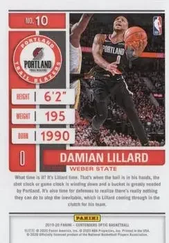 Back of Damian Lillard