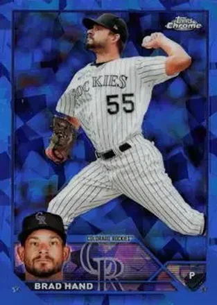 2023 Topps Chrome Update Sapphire Edition #USCS155 - Brad Hand - Colorado Rockies