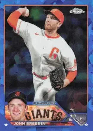 2023 Topps Chrome Update Sapphire Edition #USCS157 - John Brebbia - San Francisco Giants
