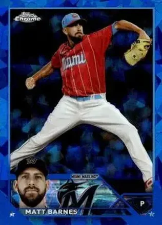 2023 Topps Chrome Update Sapphire Edition #USCS166 - Matt Barnes - Miami Marlins