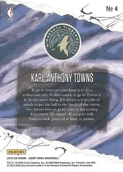 Back of Karl-Anthony Towns