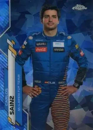 2020 Topps Chrome Sapphire Edition Formula 1 #8 - Carlos Sainz - McLaren F1