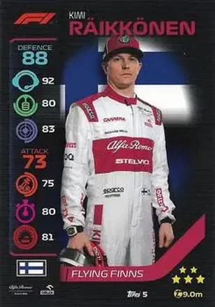 2020 Topps Turbo Attax Formula 1 #5 - Kimi Räikkönen - Alfa Romeo Racing Orlen