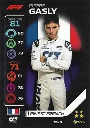 2020 Topps Turbo Attax Formula 1 #9 - Pierre Gasly - Scuderia AlphaTauri