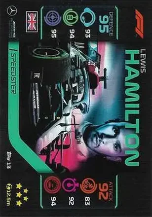 2020 Topps Turbo Attax Formula 1 #13 - Lewis Hamilton - Mercedes-AMG Petronas Formula One Team
