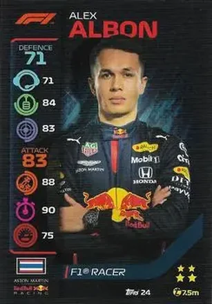 2020 Topps Turbo Attax Formula 1 #24 - Alex Albon - Aston Martin Red Bull Racing