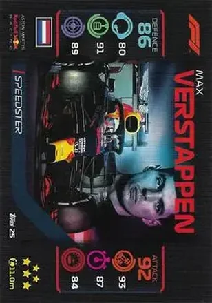 2020 Topps Turbo Attax Formula 1 #25 - Max Verstappen - Aston Martin Red Bull Racing