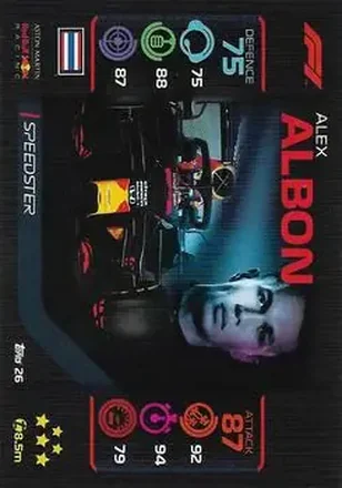 2020 Topps Turbo Attax Formula 1 #26 - Alex Albon - Aston Martin Red Bull Racing