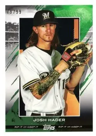 2020 Topps Rip #67 - Josh Hader - Milwaukee Brewers