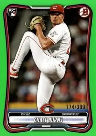 2026 Bowman - Neon Green #3 - Chase Burns - Cincinnati Reds