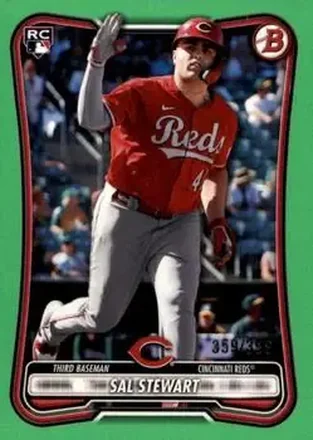 2026 Bowman - Neon Green #6 - Sal Stewart - Cincinnati Reds