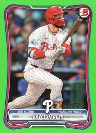 2026 Bowman - Neon Green #7 - Bryce Harper - Philadelphia Phillies